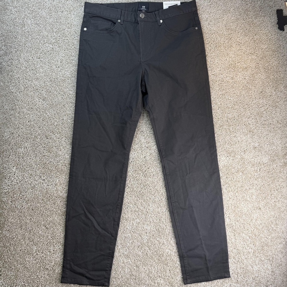 H&M Slim Fit Jeans Mens 31x31 Dark Gray Denim Tapered Stretch Casual Pants